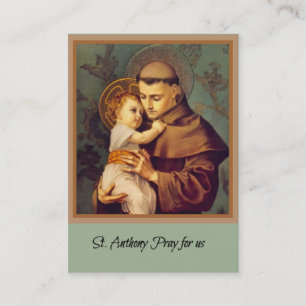 St. Anthony van de Heilige Kaarten van Padua Visitekaartje