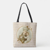 St. Anthony van de Religieuze Jezus van Padua Tote Bag (Achterkant)