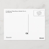 St. Anthony van het Briefkaart Padua (Achterkant)