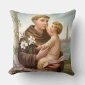 St. Anthony van Padua Baby Jesus Kussen (Voorkant)