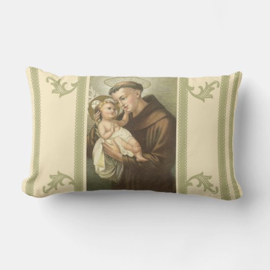 St. Anthony van Padua & Baby Jesus Kussen (Voorkant)