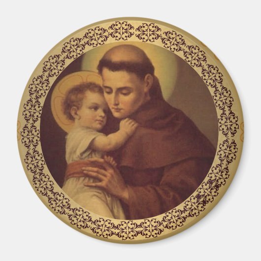 St. Anthony van Padua Baby Jesus Magneet (Voorkant)