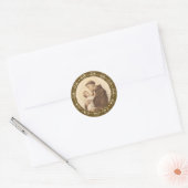 St. Anthony van Padua Baby Jesus Ronde Sticker (Envelop)
