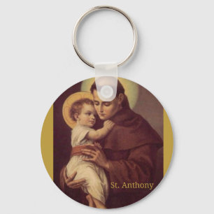 St. Anthony van Padua Baby Jesus Sleutelhanger