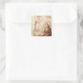 St. Anthony van Padua Baby Jesus Vierkante Sticker (Tas)
