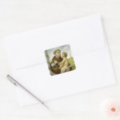 St. Anthony van Padua Baby Jesus Vierkante Sticker (Envelop)