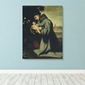 St. Anthony van Padua Canvas Afdruk (Insitu (Houten vloer))