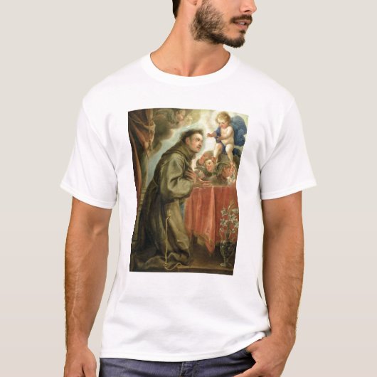 St. Anthony van Padua die het Christelijke Kind be T-shirt (Voorkant)