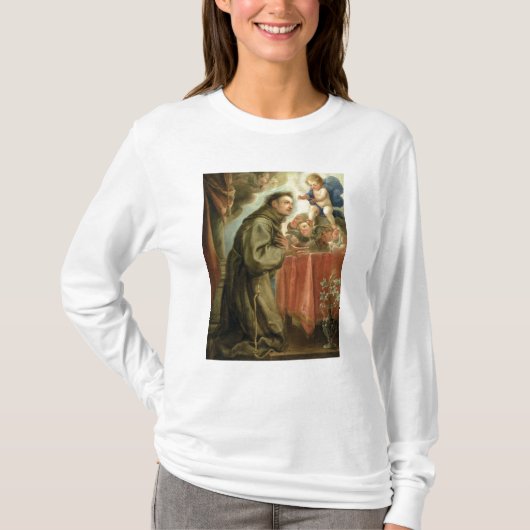 St. Anthony van Padua die het Christelijke Kind be T-shirt (Voorkant)