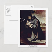 St. Anthony van Padua door Zurbarán Francisco de Briefkaart (Voorkant / Achterkant)