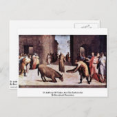 St. Anthony van Padua en de Eselwunder Briefkaart (Voorkant / Achterkant)