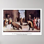 St. Anthony van Padua en de Eselwunder Poster (Voorkant)