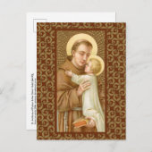 St. Anthony van Padua en het Christelijke Kind (JM Briefkaart (Voorkant / Achterkant)