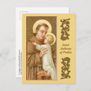 St. Anthony van Padua en het Christelijke Kind (JM Briefkaart