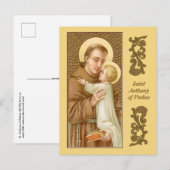 St. Anthony van Padua en het Christelijke Kind (JM Briefkaart (Voorkant / Achterkant)