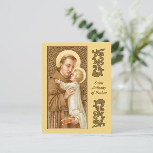 St. Anthony van Padua en het Christelijke Kind (JM Briefkaart (Staand voorkant)