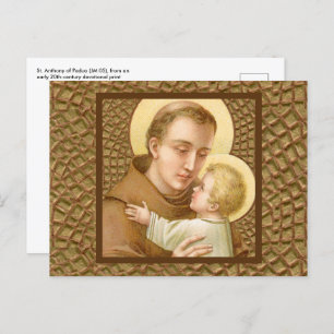St. Anthony van Padua en het Christelijke Kind (JM Briefkaart