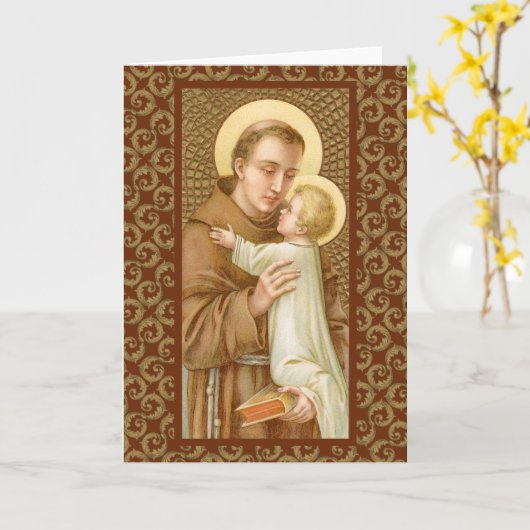 St. Anthony van Padua en het Christelijke Kind (JM Kaart (Gele Bloem)