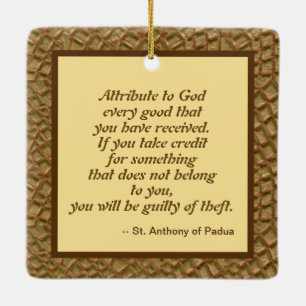 St. Anthony van Padua en het Christelijke Kind (JM Keramisch Ornament