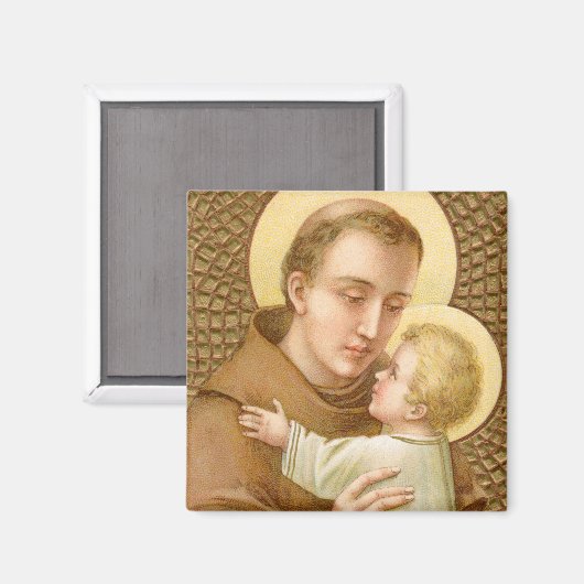 St. Anthony van Padua en het Christelijke Kind (JM Magneet (Voorkant / Achterkant)