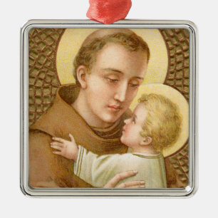 St. Anthony van Padua en het Christelijke Kind (JM Metalen Ornament