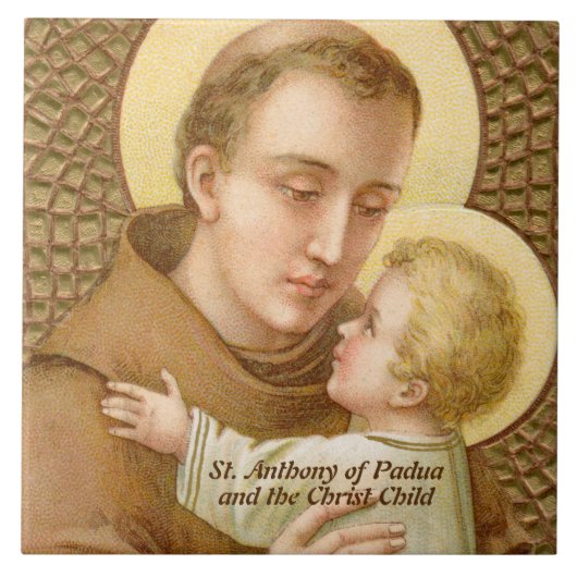 St. Anthony van Padua en het Christelijke Kind (JM Tegeltje (Voorkant)