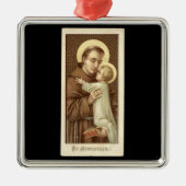 St. Anthony van Padua en het kind Jezus Christus Metalen Ornament (Voorkant)