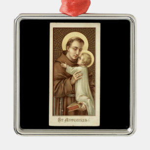St. Anthony van Padua en het kind Jezus Christus Metalen Ornament