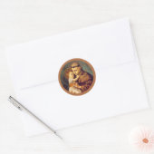 St. Anthony van Padua Jesus Katholieke Prijs Ronde Sticker (Envelop)
