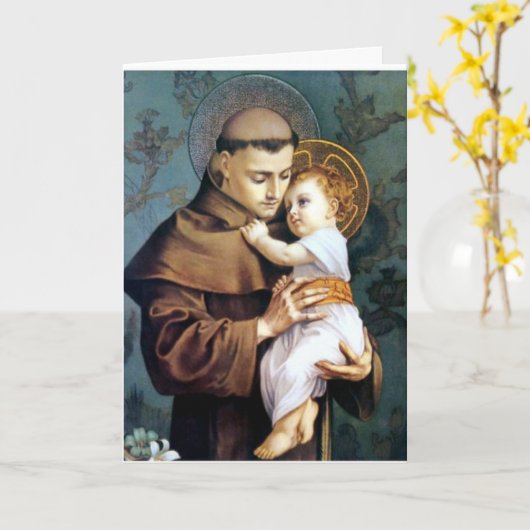 ST. ANTHONY VAN PADUA KAART (Gele Bloem)