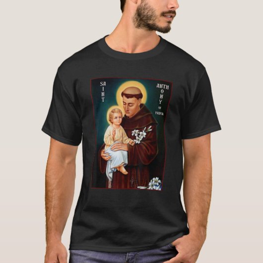 St. Anthony van Padua katholieke Saint Saint T-shirt (Voorkant)