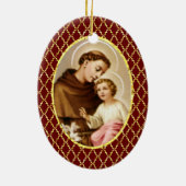 St. Anthony van Padua Keramisch Ornament (Achterkant)