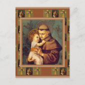 St. Anthony van Padua met Baby Jesus Briefkaart (Voorkant)