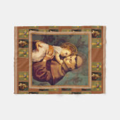 St. Anthony van Padua met Baby Jesus Fleece Deken (Voorkant (Horizontaal))