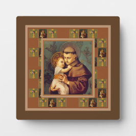 St. Anthony van Padua met Baby Jesus Fotoplaat