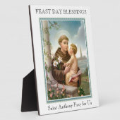 St. Anthony van Padua met Baby Jesus Fotoplaat (Zijkant)