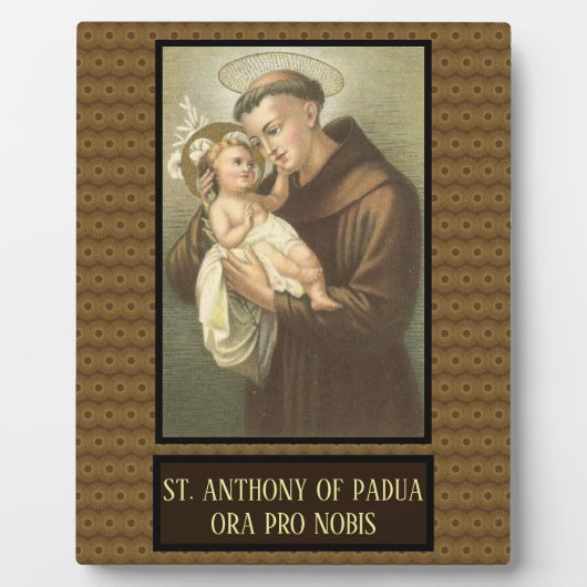 St. Anthony van Padua met Baby Jesus Fotoplaat (Voorkant)