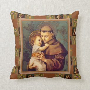 St. Anthony van Padua met Baby Jesus Kussen