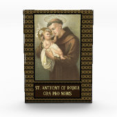 St. Anthony van Padua met Baby Jesus Latijn Fotoblokken (Voorkant)