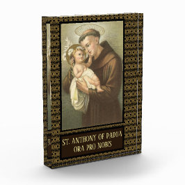 St. Anthony van Padua met Baby Jesus Latijn Fotoblokken