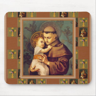 St. Anthony van Padua met Baby Jesus Muismat