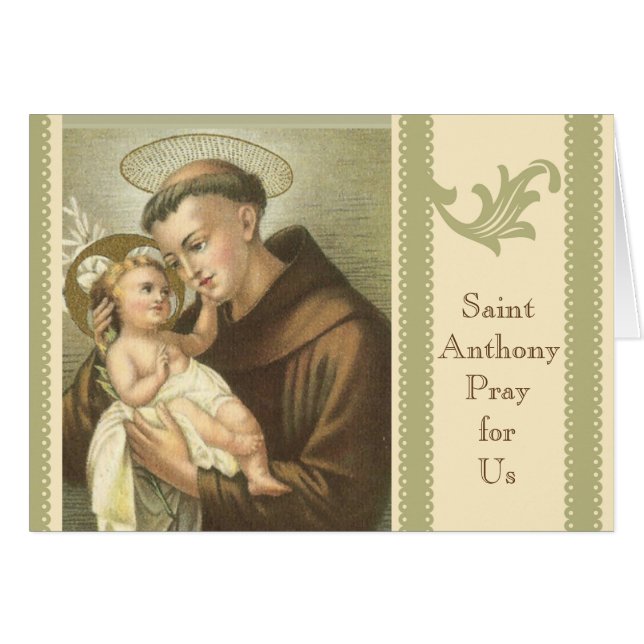 St. Anthony van Padua met Baby Jesus Prayer (Voorkant Horizontaal)