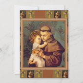 St. Anthony van Padua met Baby Jesus Prayer Card Kaart (Voorkant)
