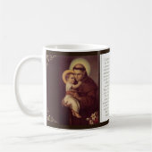 St. Anthony van Padua met Baby Jesus Prayer Koffiemok (Links)