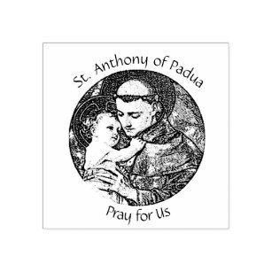 St. Anthony van Padua met Baby Jesus Rubberstempel