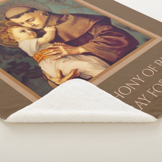 St. Anthony van Padua met Baby Jesus Sherpa Deken (3/4)