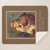 St. Anthony van Padua met Baby Jesus Sherpa Deken (Voorkant (horizontaal))