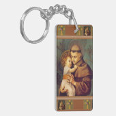 St. Anthony van Padua met Baby Jesus Sleutelhanger (Voorkant Links)