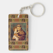 St. Anthony van Padua met Baby Jesus Sleutelhanger (achterkant)