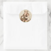 St. Anthony van Padua met Baby Jezus  Ronde Sticker (Tas)